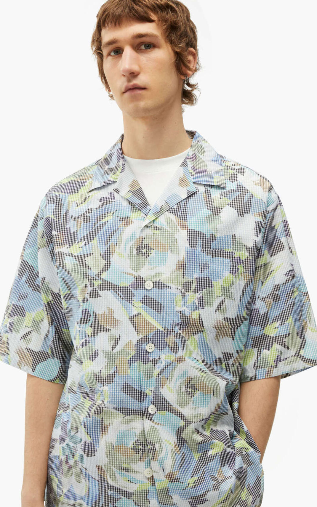 Camisa Kenzo Casual Archive Floral Hombre Azules - SKU.0972404